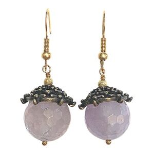 Amethyst Stone Dangle Earrings
